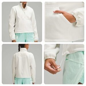 Lululemon Fleece + Ripstop Hiking Pullover
Bone EUC size 12 square size dot